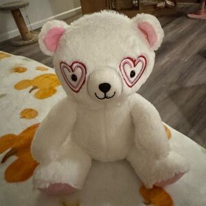 Adorable White Teddy Bear with Heart Eyes from hallmark
